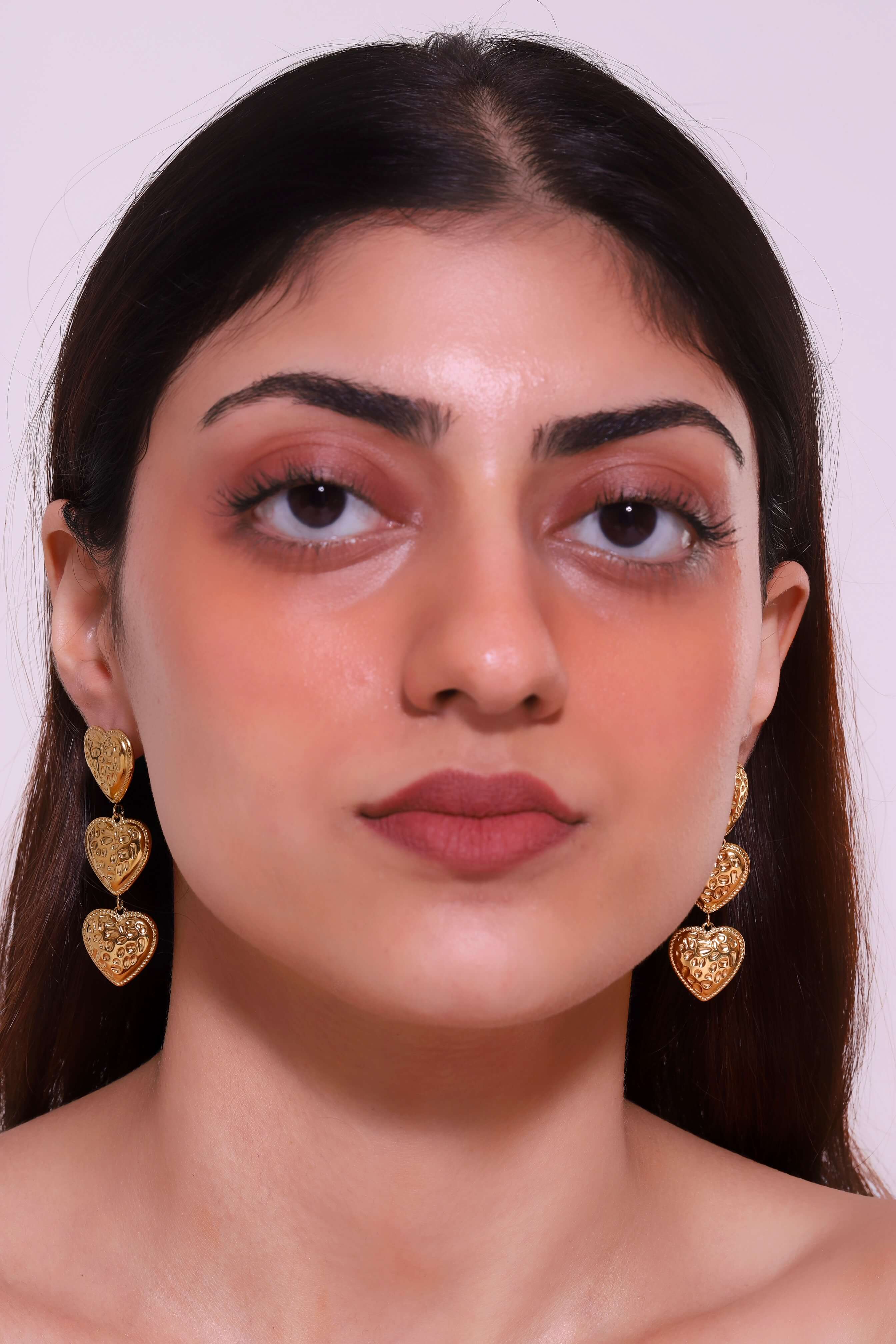 HEART DROP EARRINGS