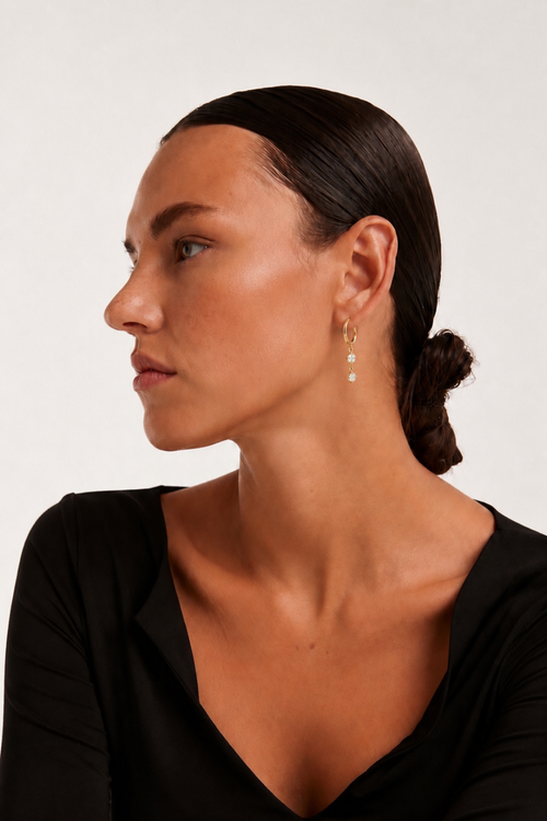 ARIA DROP HOOPS